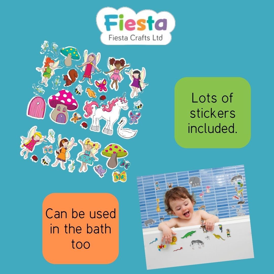 Fairies Stickabouts Activity Stickers for Kids - Reusable Decorative Stickers for Scrapbooking, DIY Crafts, and School Projects - Fun Fairy-Themed Stickers for Girls' Bedrooms, Notebooks, and Gift Wrapping