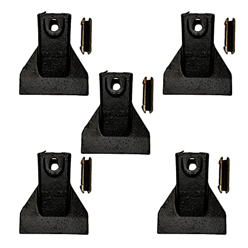 5-Pack 7102097 Flares Dirt Teeth 6737327 Pins - Compatible with Bobcat Bucket Teeth X156XF 23PN - Heavy Duty Excavator & Tractor Attachments for Digging, Landscaping & Construction Work