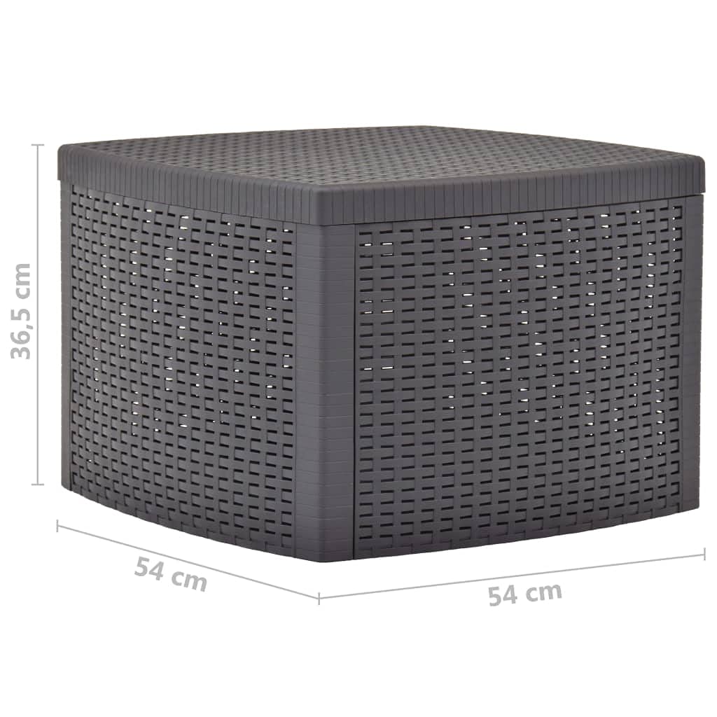 Modern Minimalist Outdoor Patio Side Table with Extra Storage - 21.3