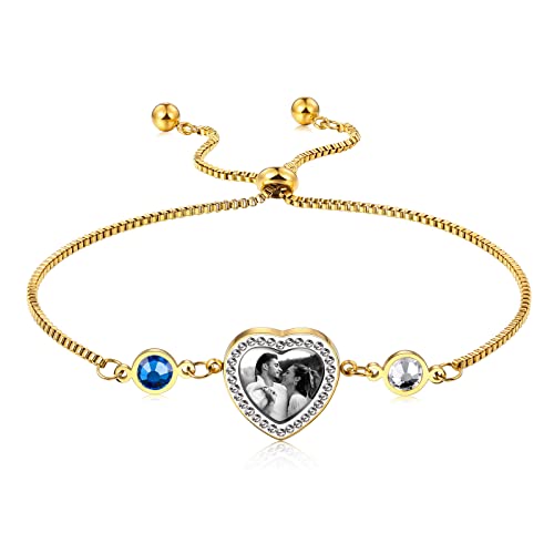 B4: 2 Birthstones +Gold (Black & White Photo)