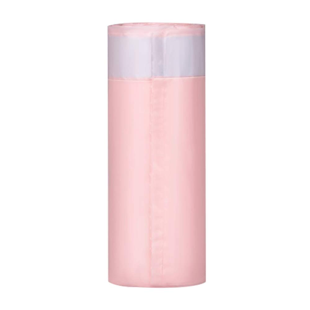 Premium Heavy-Duty Trash Bags with Drawstring - 4 Rolls, 12 Rolls, or 24 Rolls - Extra Thick Leak-Proof Garbage Bags for Kitchen, Bathroom & Outdoor Use - Automatic Closing Design (Pink, 4 Rolls) - Perfect for Home, Office & Camping Waste Disposal