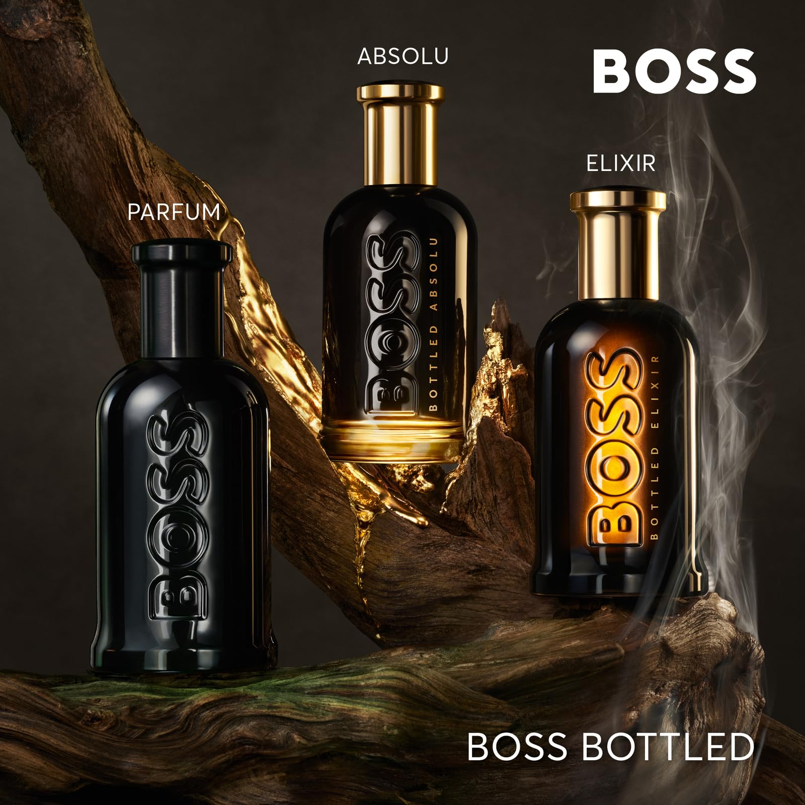 Hugo Boss Bottled Absolu Intense Men's Cologne - Woody Leather Scent with Patchouli & Cedarwood Notes - Long Lasting Fragrance for Date Night & Special Occasions