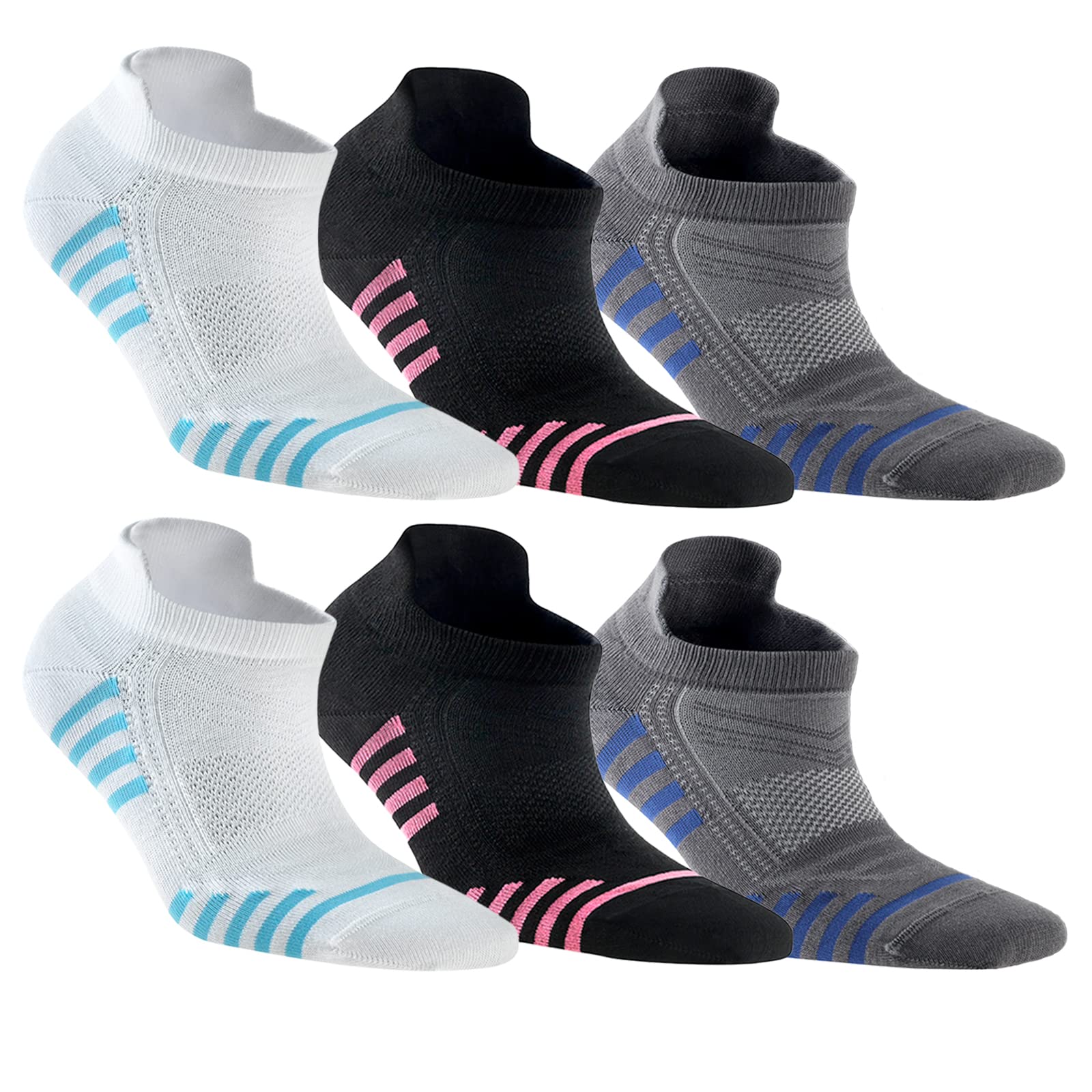 Breathable Women's Bamboo Athletic Ankle Socks - 6 Pairs Low Cut Performance Socks for Running, Yoga & Workouts - Moisture Wicking & Comfort Design (Size 6-9) - Perfect for Gym, Sports & Daily Wear