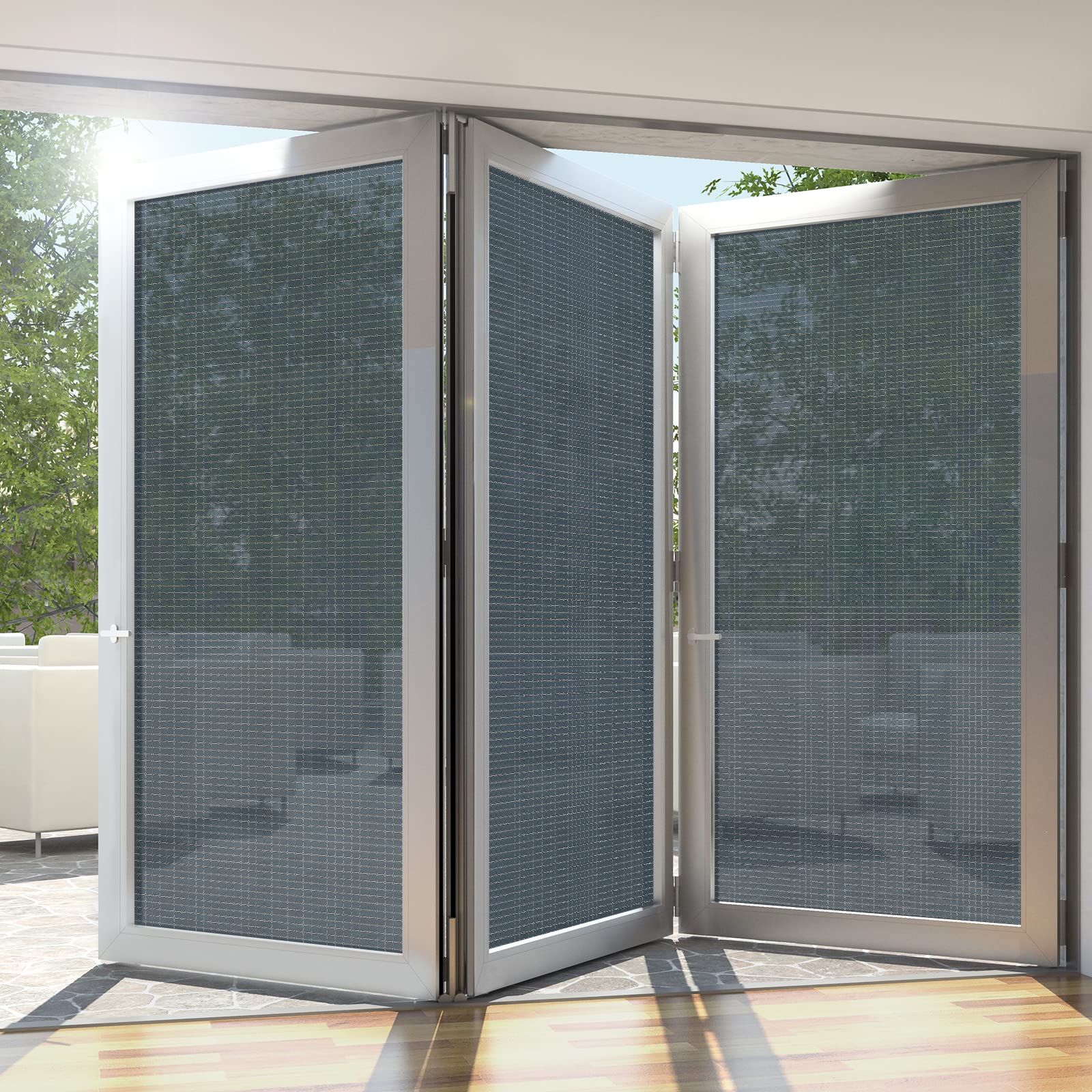 Viseeko Window Tinting Film - Heat & UV Blocking Privacy Film for Home/Office, Static Cling Application, See Out Not In for Daytime Privacy - Perfect for Bedrooms, Living Rooms & Office Windows