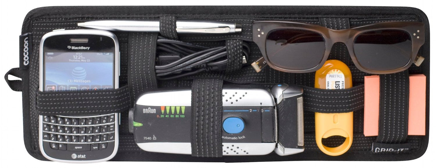 Grid IT Car Sun Visor Organizer - Compact Storage Solution for Sunglasses, Phones & Small Items | Perfect for Road Trips & Daily Commute