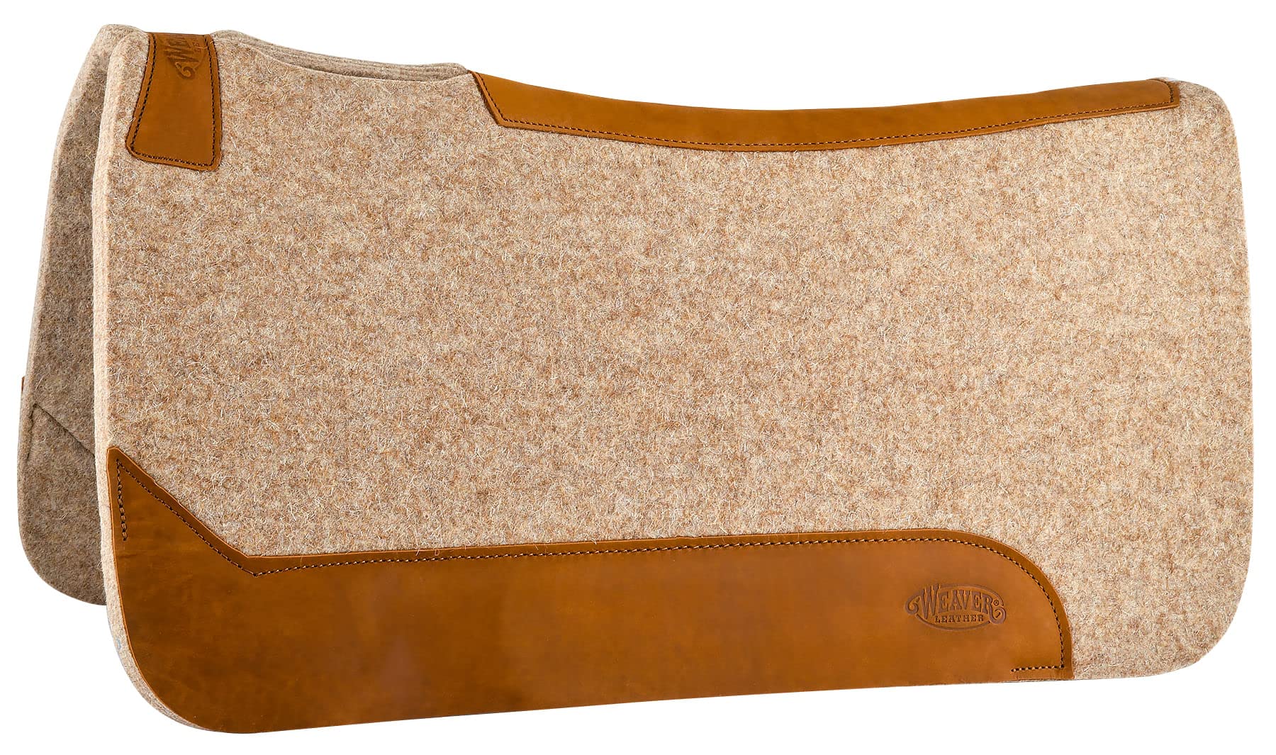 Premium Weaver Equine Contoured Wool Blend Felt Saddle Pad for Horses - Comfortable & Breathable Riding Pad for English & Western Equestrian Training, Trail Riding & Horse Shows