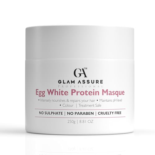 Glam Assure Anti Hair Fall Conditioner & Hair Mask with Egg White Protein - Reduces Hair Loss & Breakage by 95% for Stronger Hair - Sulfate Free, Paraben Free, Cruelty Free - Suitable for All Hair Types (Men & Women) - 250g | Perfect for Daily Hair Care, Damaged Hair Repair & Salon-Quality Results at Home