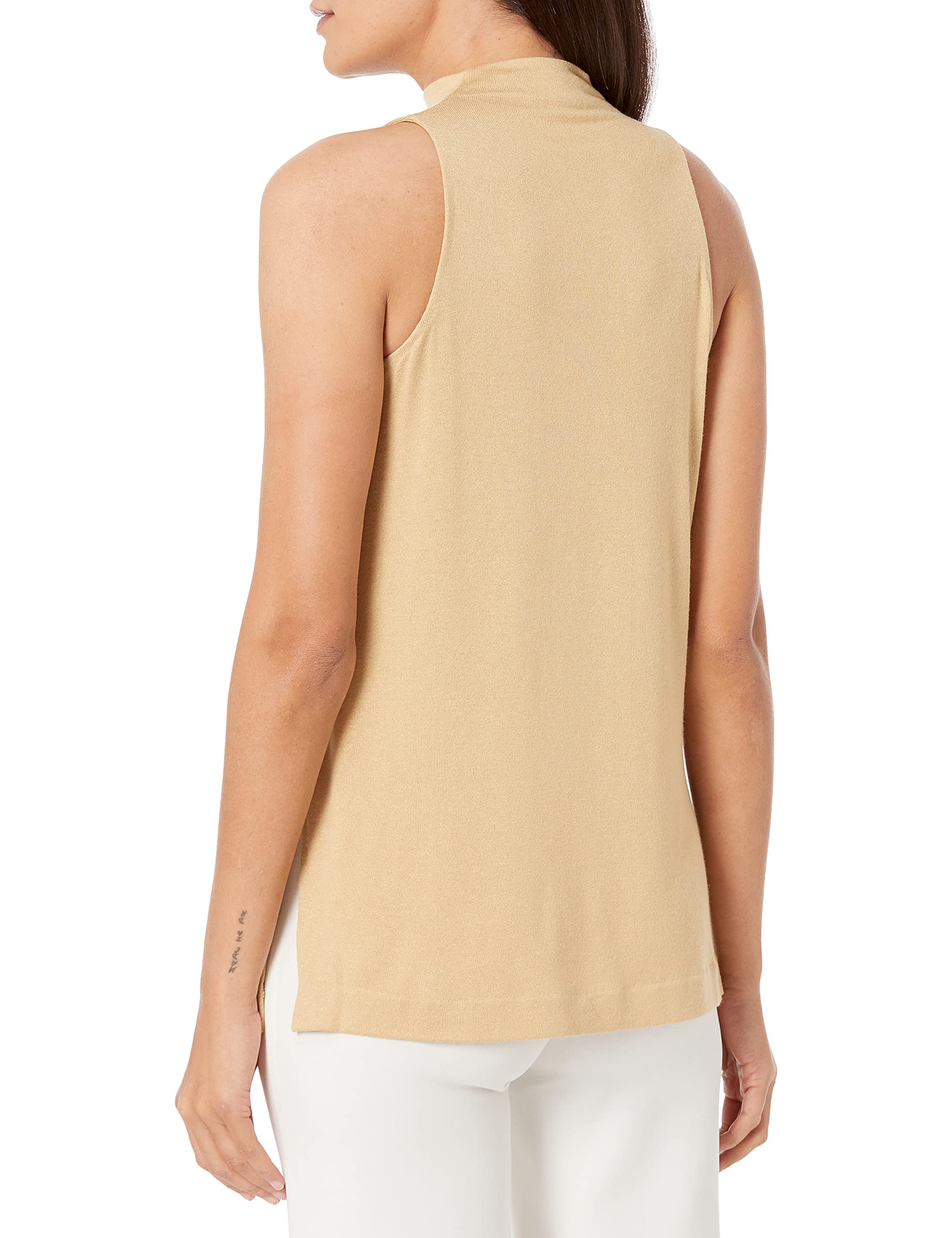 Vince Women's Sleeveless Funnel Neck Tunic Top - Elegant Casual Blouse for Work, Office & Summer Outfits | Lightweight Stretchy Fabric for Comfortable All-Day Wear