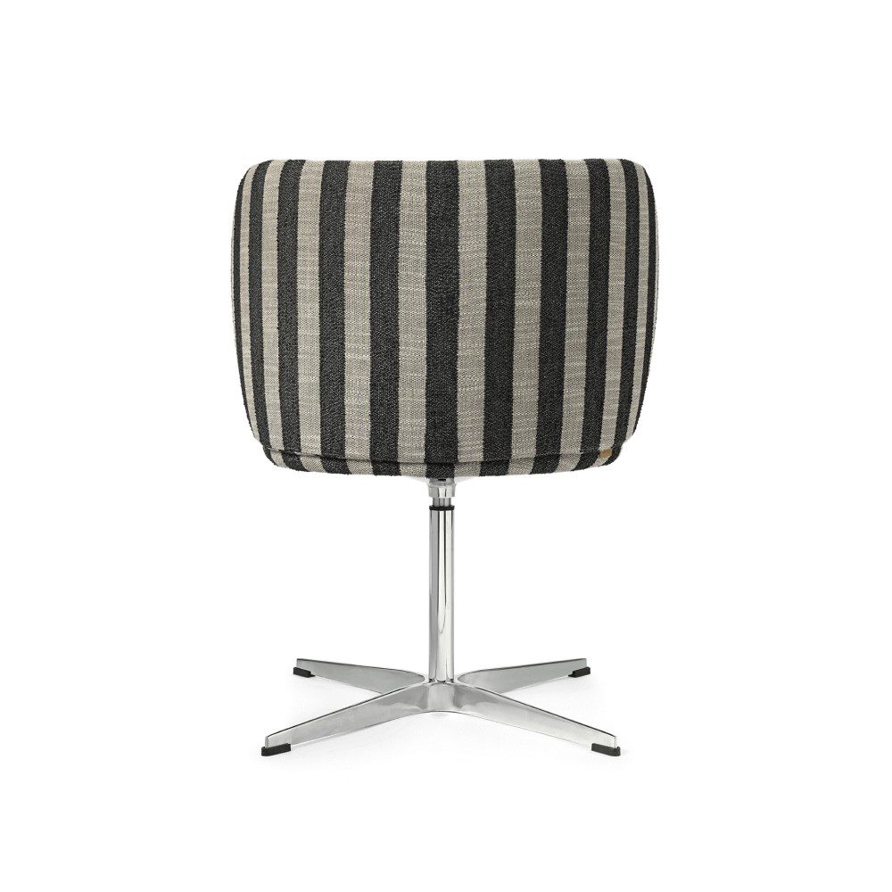 FERM LIVING Rico Swivel Dining Chair - Modern Louisiana Design in Sand/Black - Perfect for Kitchen, Dining Room & Home Office