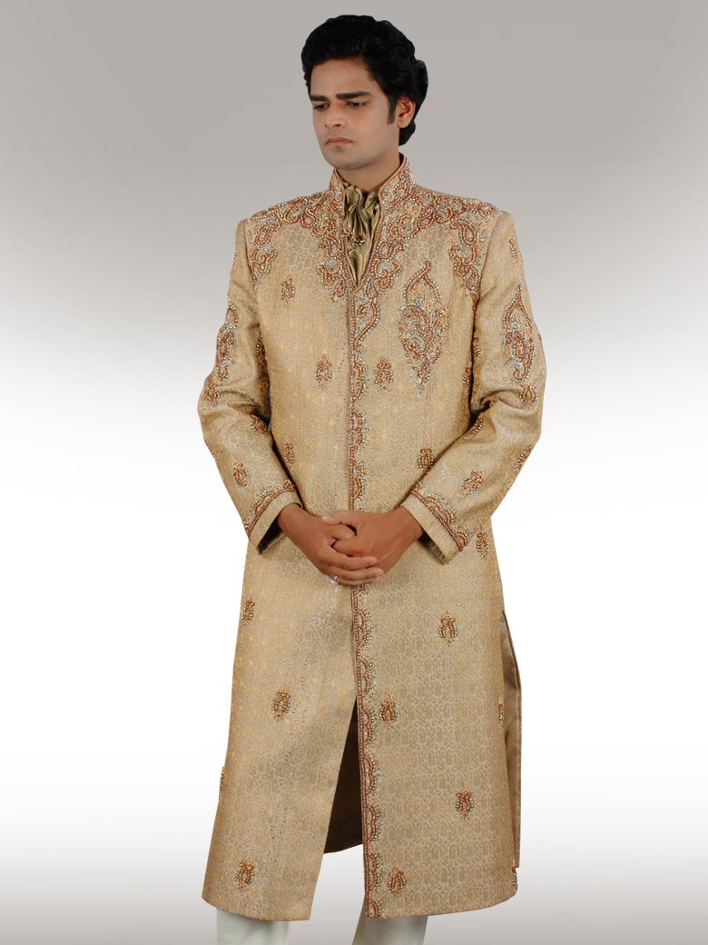 Stylish Aahil Sherwani for Men - Premium Pakistani Wedding Sherwani Suit with Embroidery - Perfect for Weddings, Festivals & Special Occasions