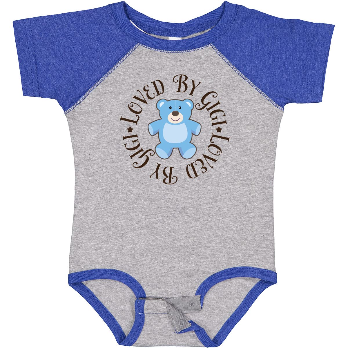 Inktastic Loved by Gigi Baby Boy Bodysuit - Soft Cotton Onesie for Newborns & Infants - Perfect for Playtime, Photo Shoots & Everyday Wear