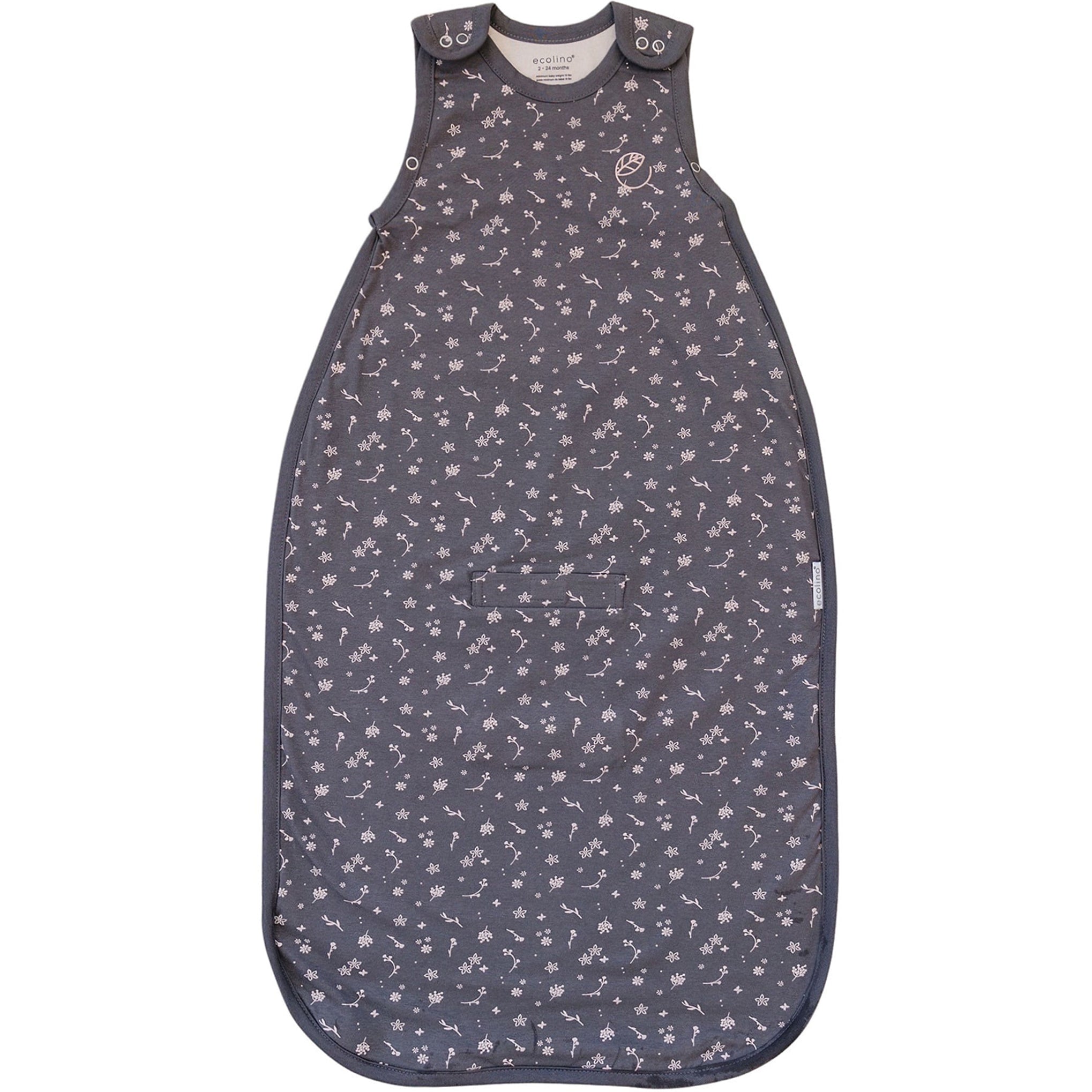 Ecolino® Adjustable Baby Sleep Sack - Organic Cotton Universal Size 2 Months to 2 Years - Small Flower Print for Safe & Comfortable Sleeping - Perfect for Nursery, Daycare & Travel
