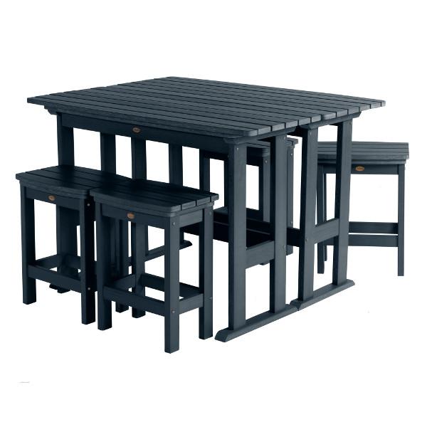 Lehigh 6-Piece Counter Height Balcony Patio Set - Outdoor Dining & Relaxing Furniture for Small Spaces