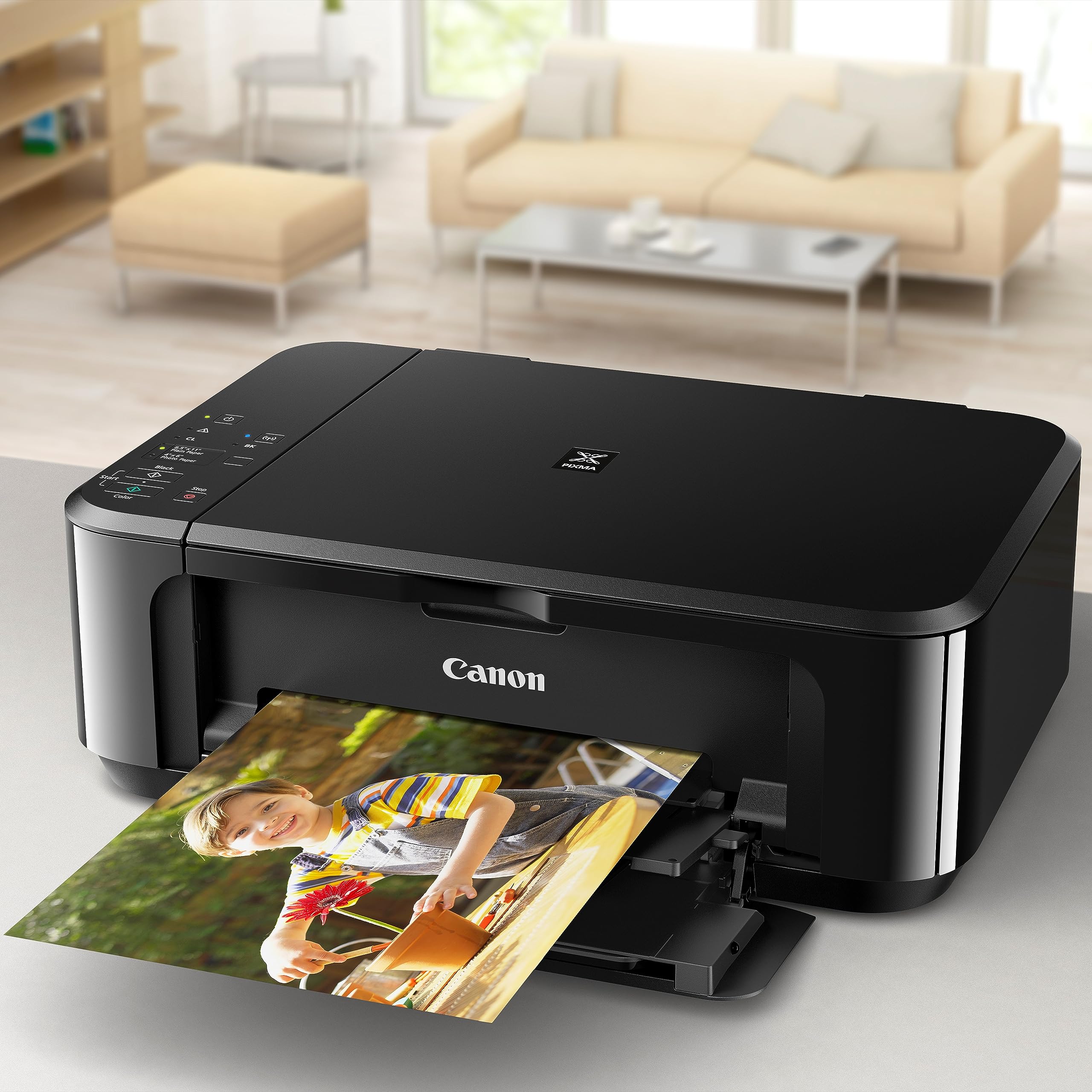 Canon Pixma MG3620 Wireless All-in-One Color Inkjet Printer | Mobile & Tablet Printing | Home Office & School Use | Black
