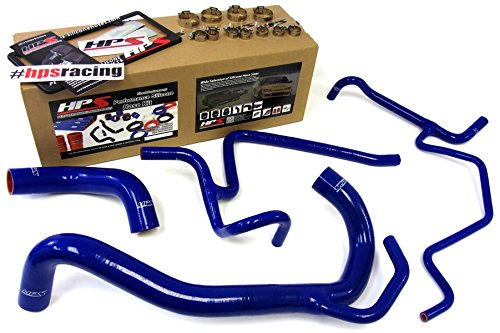 HPS 57-1328-BLUE-2 Blue Silicone Radiator Coolant Hose Kit - High Temperature Resistance, Perfect for Car Engine Cooling System, Automotive Repair & Performance Upgrades