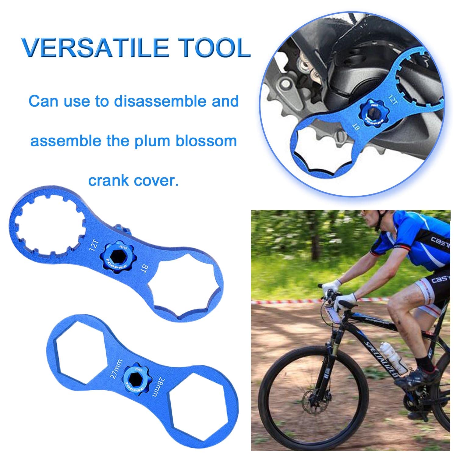 2Pcs Aluminum Alloy Bicycle Fork Cap Wrench - Professional Bike Suspension Tool for Suntour XCM XCR XCT RST EPIXON Fork Repair | Perfect for MTB Maintenance & DIY Bike Upgrades