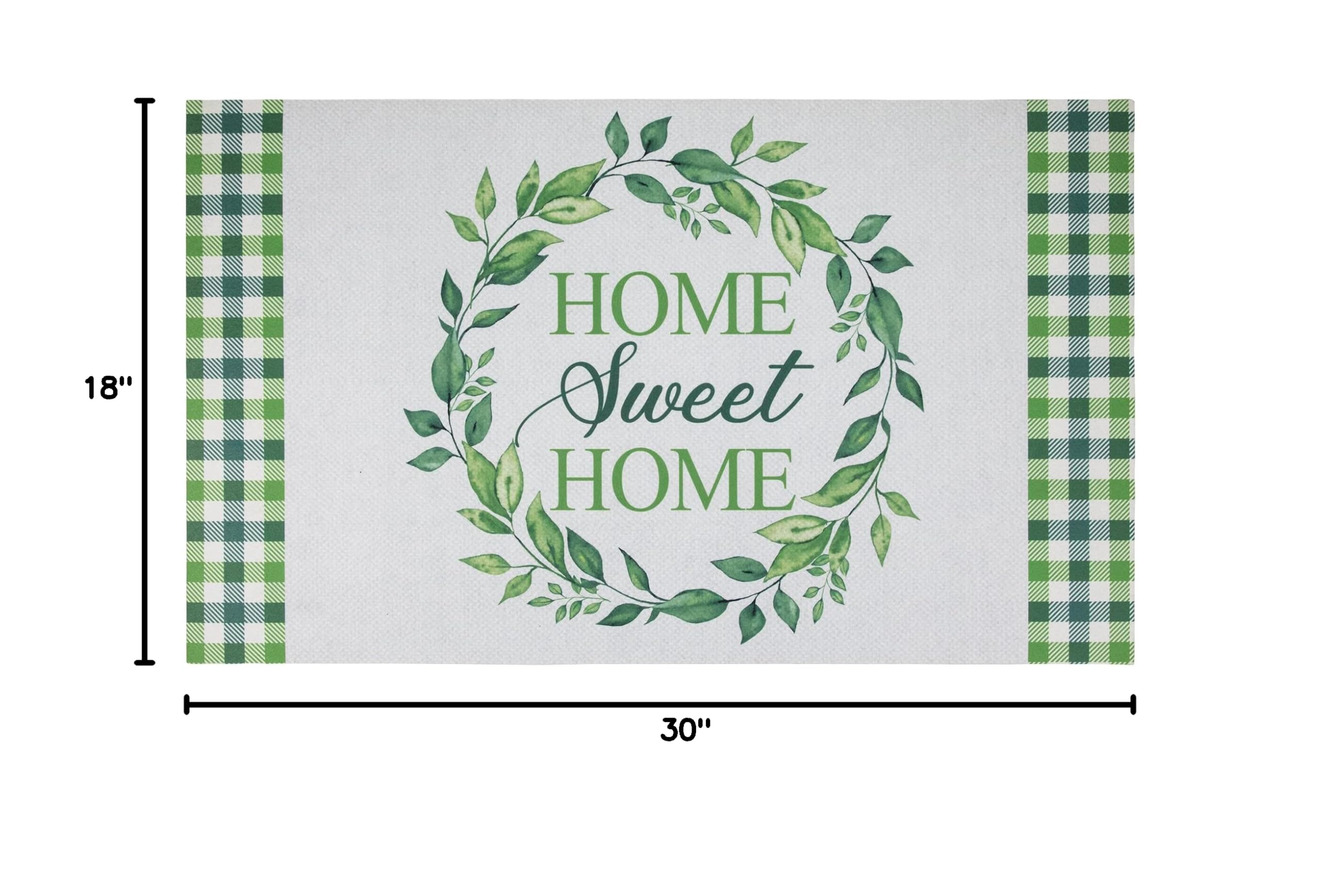 Home Sweet Home Gingham Doormat 18