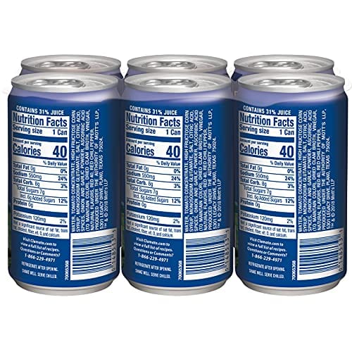 Clamato Original Tomato Cocktail Juice - 24 Pack of 5.5 fl oz Cans | Perfect for Micheladas, Bloody Marys & Cocktail Mixing