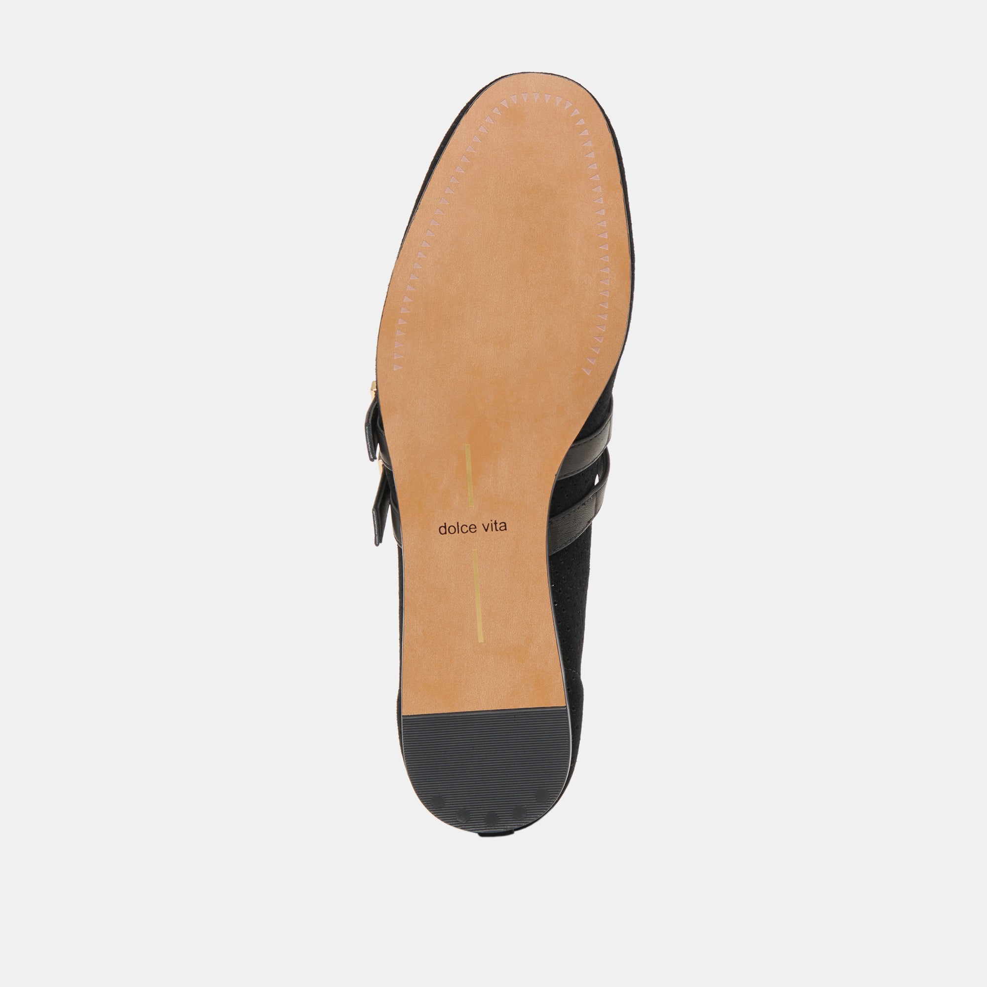 BAYLEE Ballet Flats for Women - Onyx Perforated Suede Comfortable Shoes for Work, Office & Casual Wear