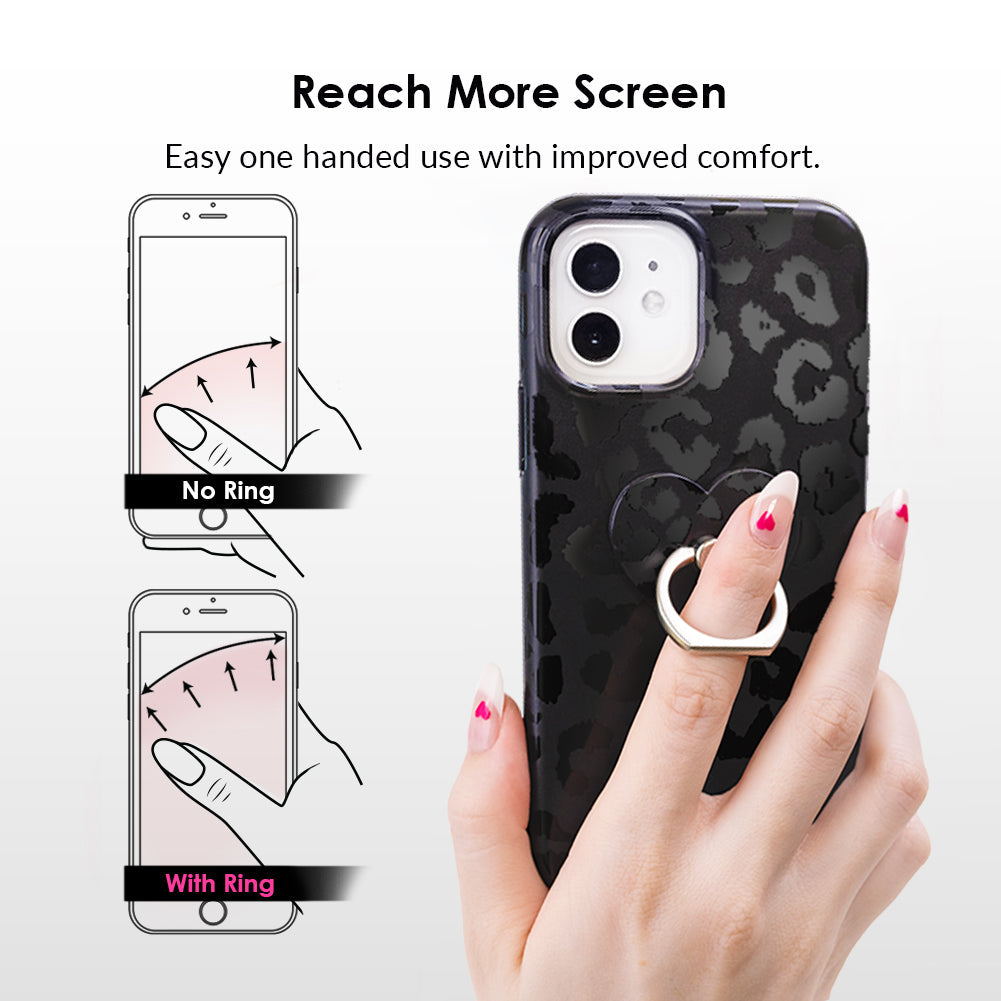 Good Vibes Phone Ring Holder - 360° Rotatable Grip Stand for iPhone & Samsung - Perfect for Selfies, Videos & Hands-Free Calling (Black)