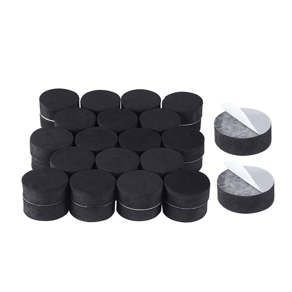 YARNOW 48pcs Invisible Round Flower Pot Feet Mats - Self-Adhesive Non-Slip Plant Risers for Indoor/Outdoor Plant Pots (Black) - Perfect for Protecting Floors and Enhancing Drainage