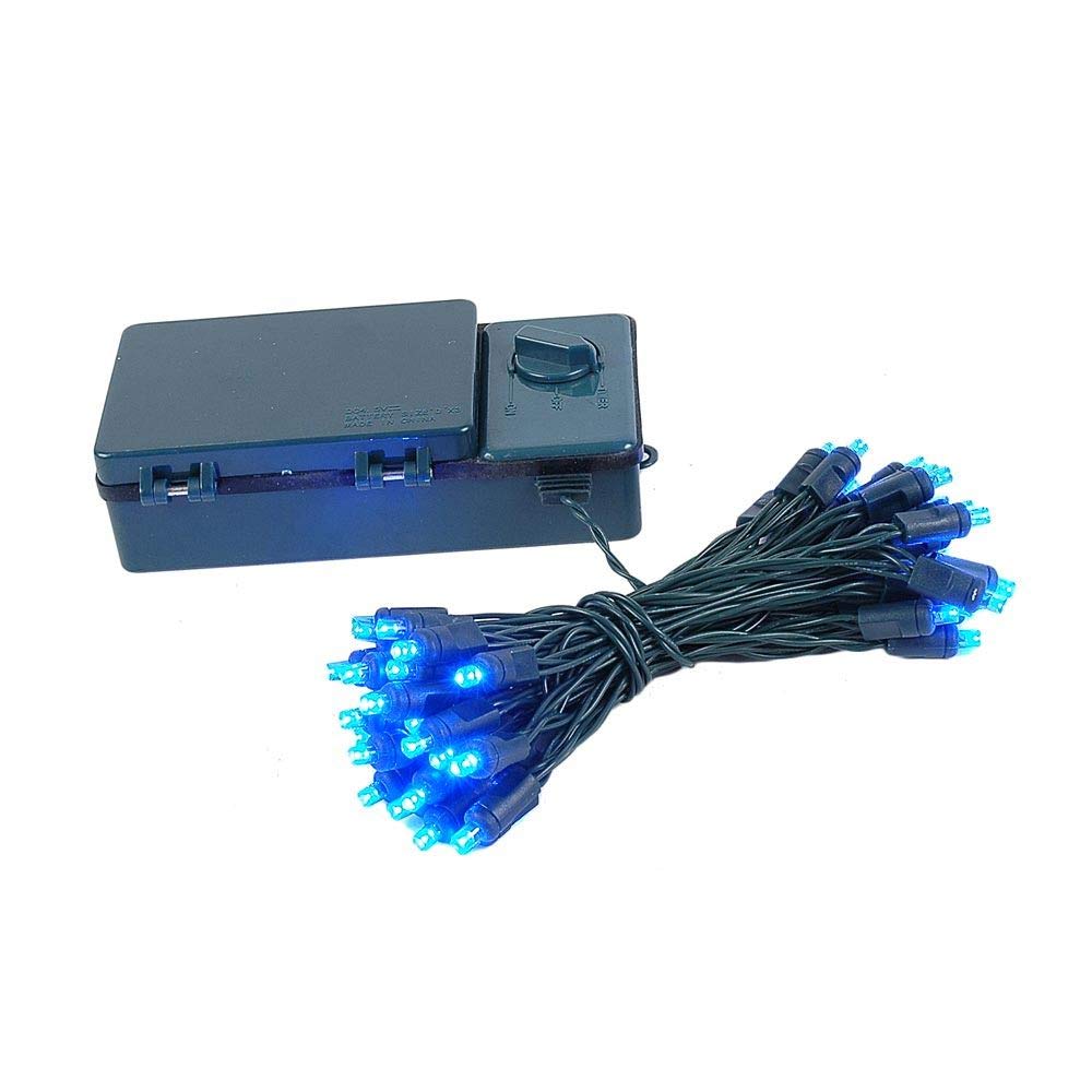 50 LED Battery Operated Christmas Mini Lights - Green Wire Fairy String Lights (17ft) for Holiday Decor, Parties, Weddings & Indoor/Outdoor Use