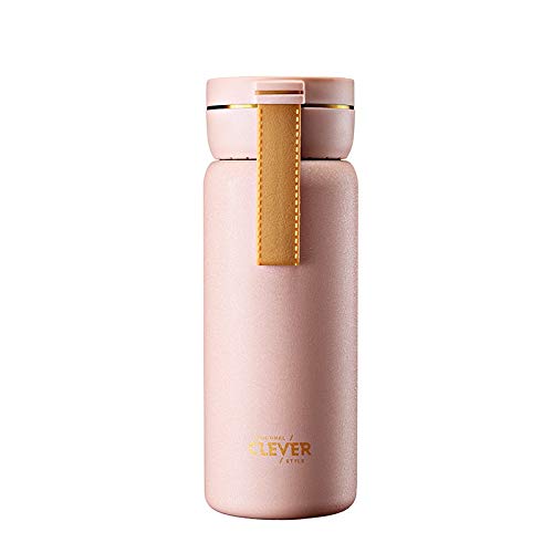 Premium 400ml Stainless Steel Vacuum Insulated Tumbler - Leakproof Travel Mug for Coffee, Tea & Hot Beverages - Double Wall Thermal Flask for Office, Gym & Outdoor Adventures (Pink)
