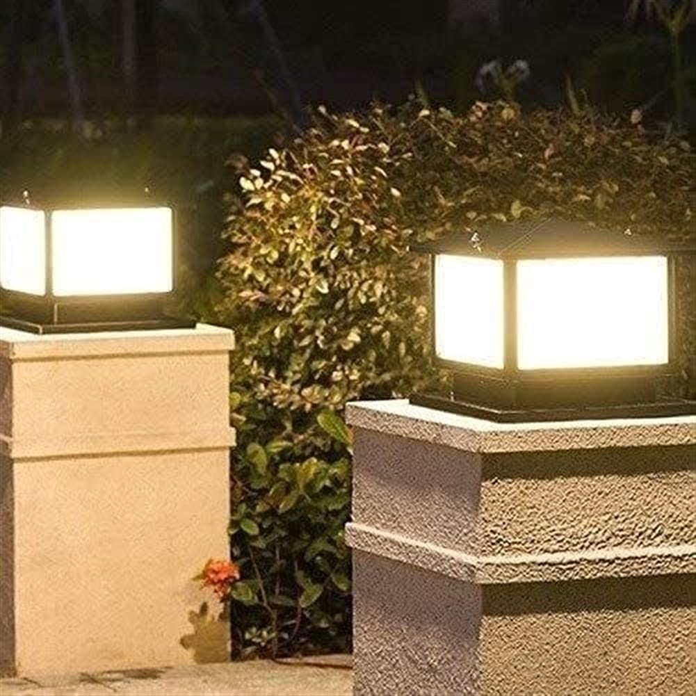 European Style Aluminum Glass Post Light - Waterproof Outdoor Column Lamp for Garden, Pathway, Patio & Villa | Modern Landscape Lighting for Elegant Exterior Decor