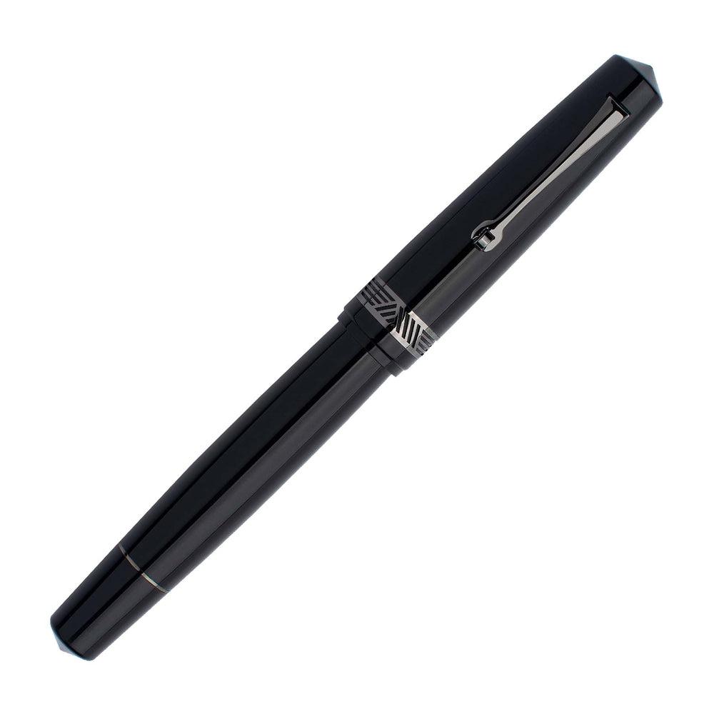 Leonardo Fountain Pen Momento Magico - Premium Stainless Steel Black Glossy Edition (2022) | Luxury Writing Instrument for Professionals, Collectors & Gift Giving