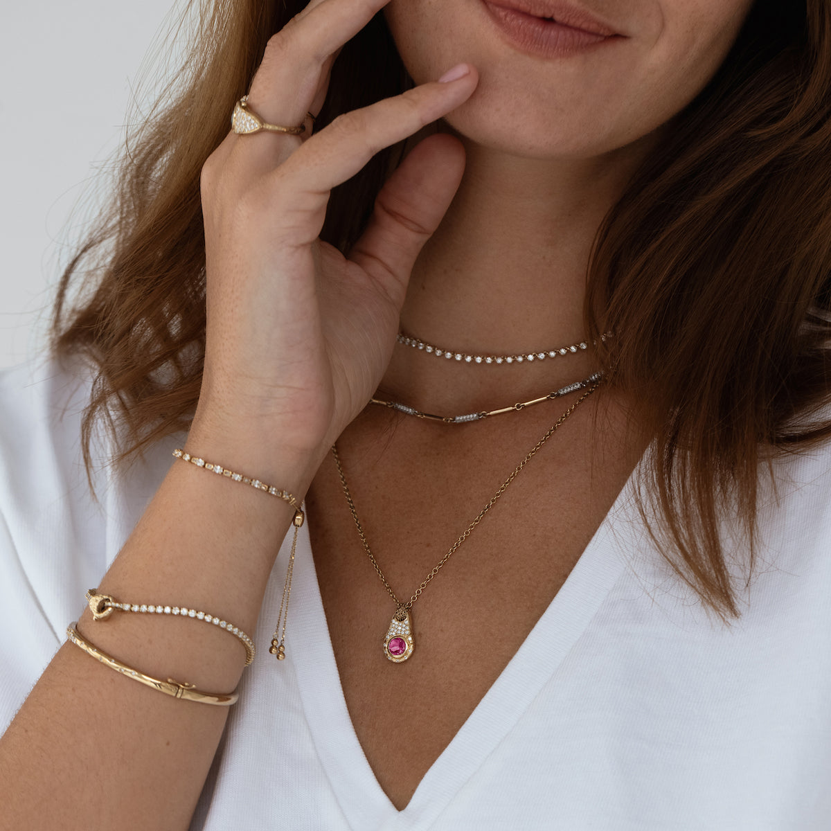 Birthstone Lock Necklace - Personalized Sterling Silver Pendant with 12 Month Gemstones | Perfect Gift for Mom, Daughter, Wife | Birthday, Anniversary, Valentine's Day Jewelry