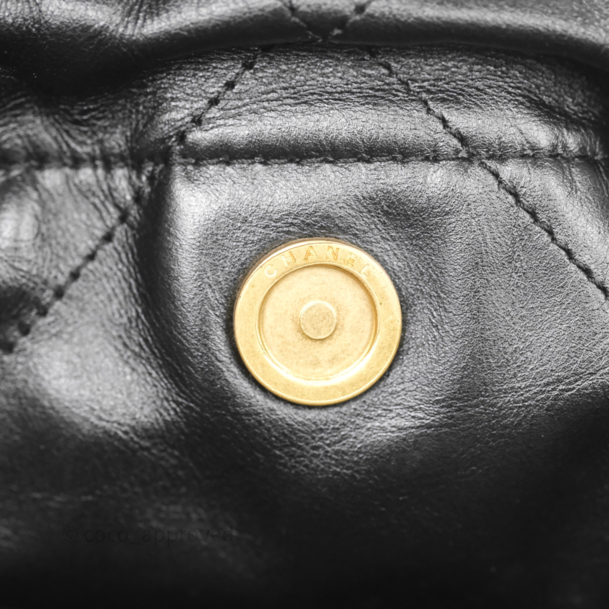 Chanel 22 Small Handbag Black Shiny Calfskin Leather with Aged Gold Hardware - Luxury Shoulder Bag for Women, Perfect for Date Night & Evening Events