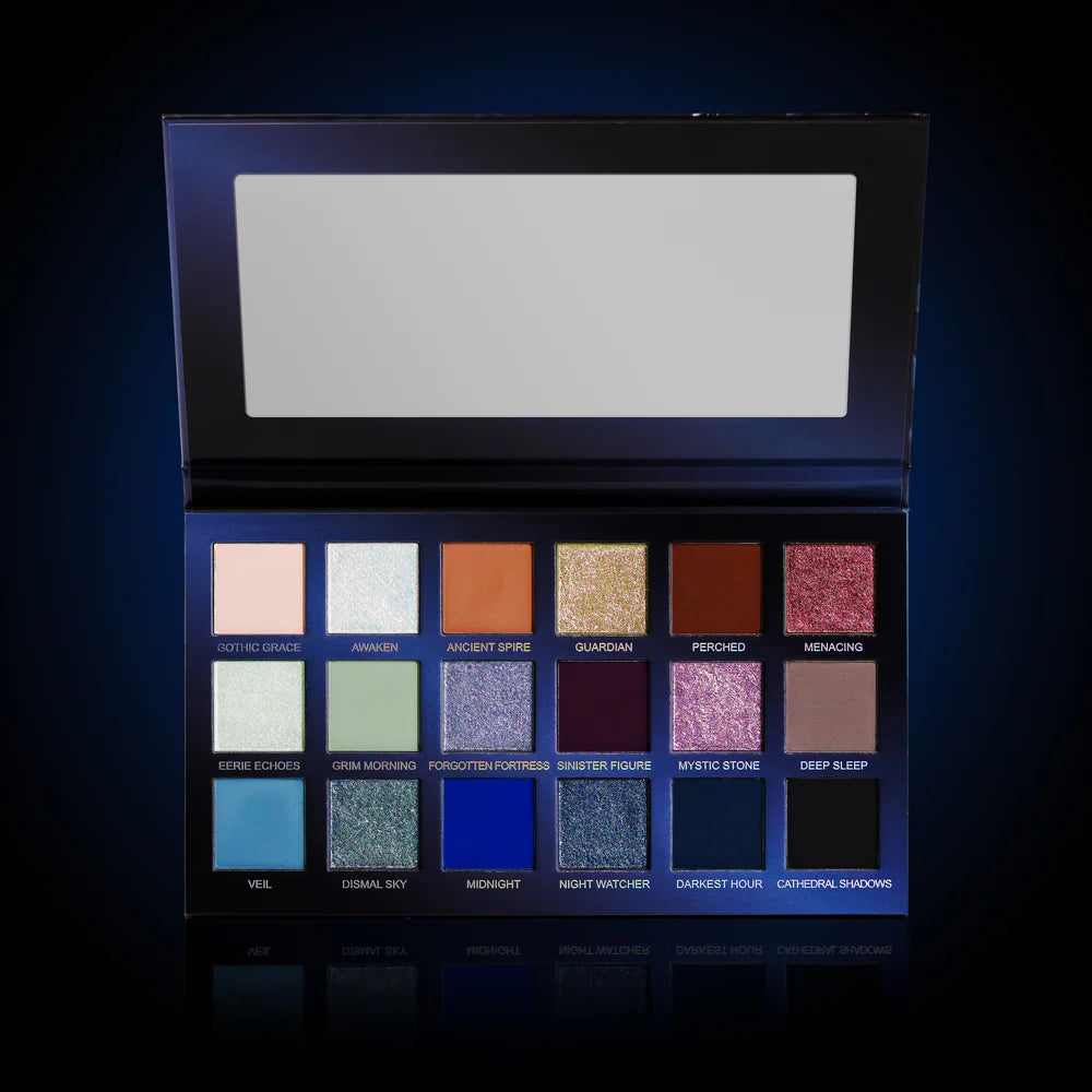 Gargoyle Eyeshadow Palette - 12 Highly Pigmented Matte & Shimmer Shades for Dramatic & Everyday Makeup Looks | Perfect for Halloween, Cosplay & Night Out