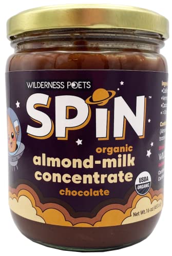 Organic Almond Milk Concentrate (Chocolate Flavor) - 28 Servings - Dairy-Free Chocolate Almond Milk Powder for Coffee, Tea, Lattes & Smoothies - Vegan, Non-GMO, Gluten-Free - Perfect for Breakfast, Baking & Healthy Snacks (16oz)