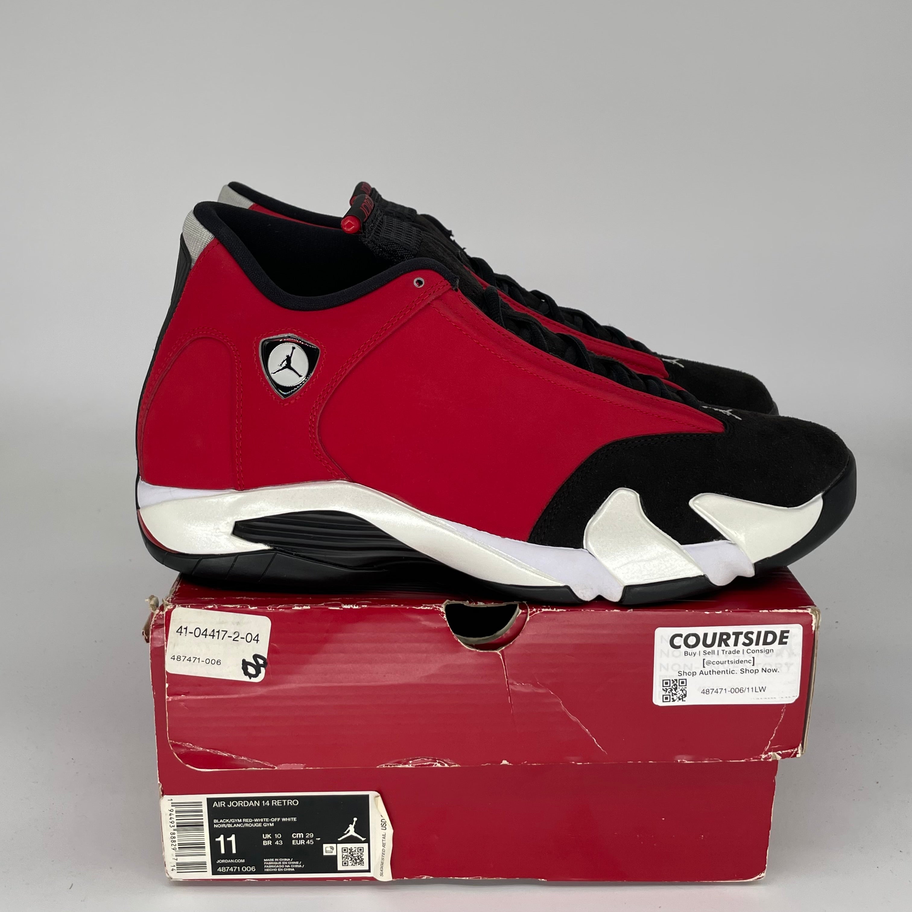 Air Jordan 14 Toro Bravo Men's Basketball Shoes Size 11 - 487471-006 | Retro Sneakers for Sports & Streetwear Fashion