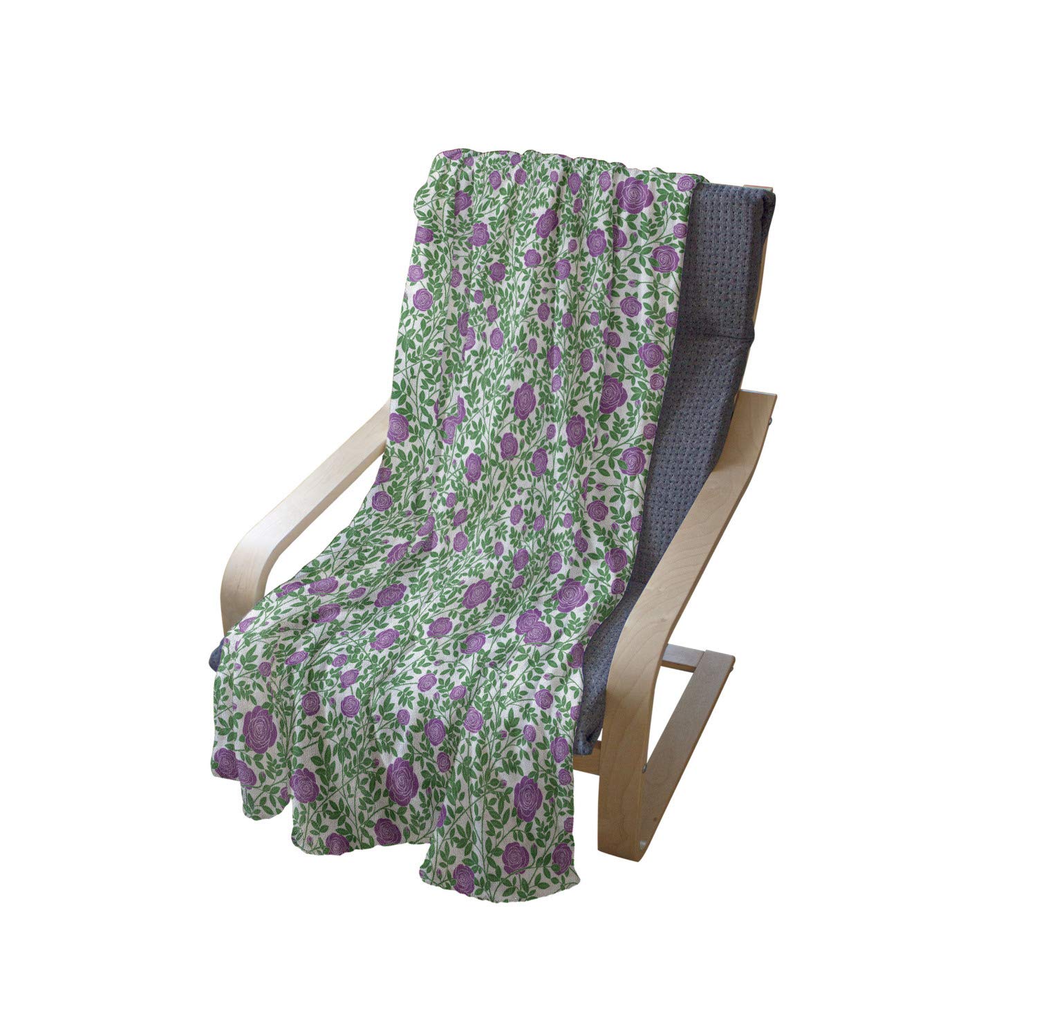 Ambesonne Rose Flannel Fleece Throw Blanket 60