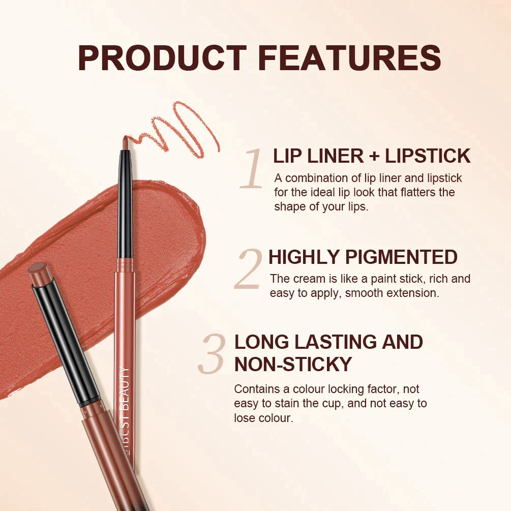 2-Piece Lipliner Pen Set - Waterproof & Long-Lasting Lip Liner Kit for Precise Lip Contouring | Perfect for Everyday Makeup, Parties & Professional Use