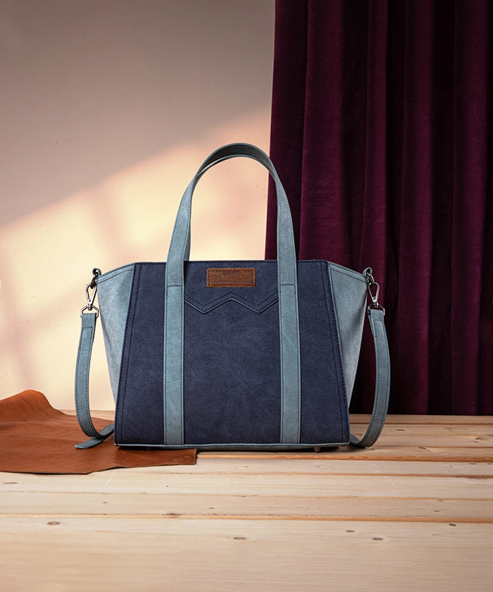 Wrangler Color Block Western Tote Bag for Women - Stylish Cowgirl Purse with Multiple Pockets | Perfect for Rodeo, Travel & Everyday Use