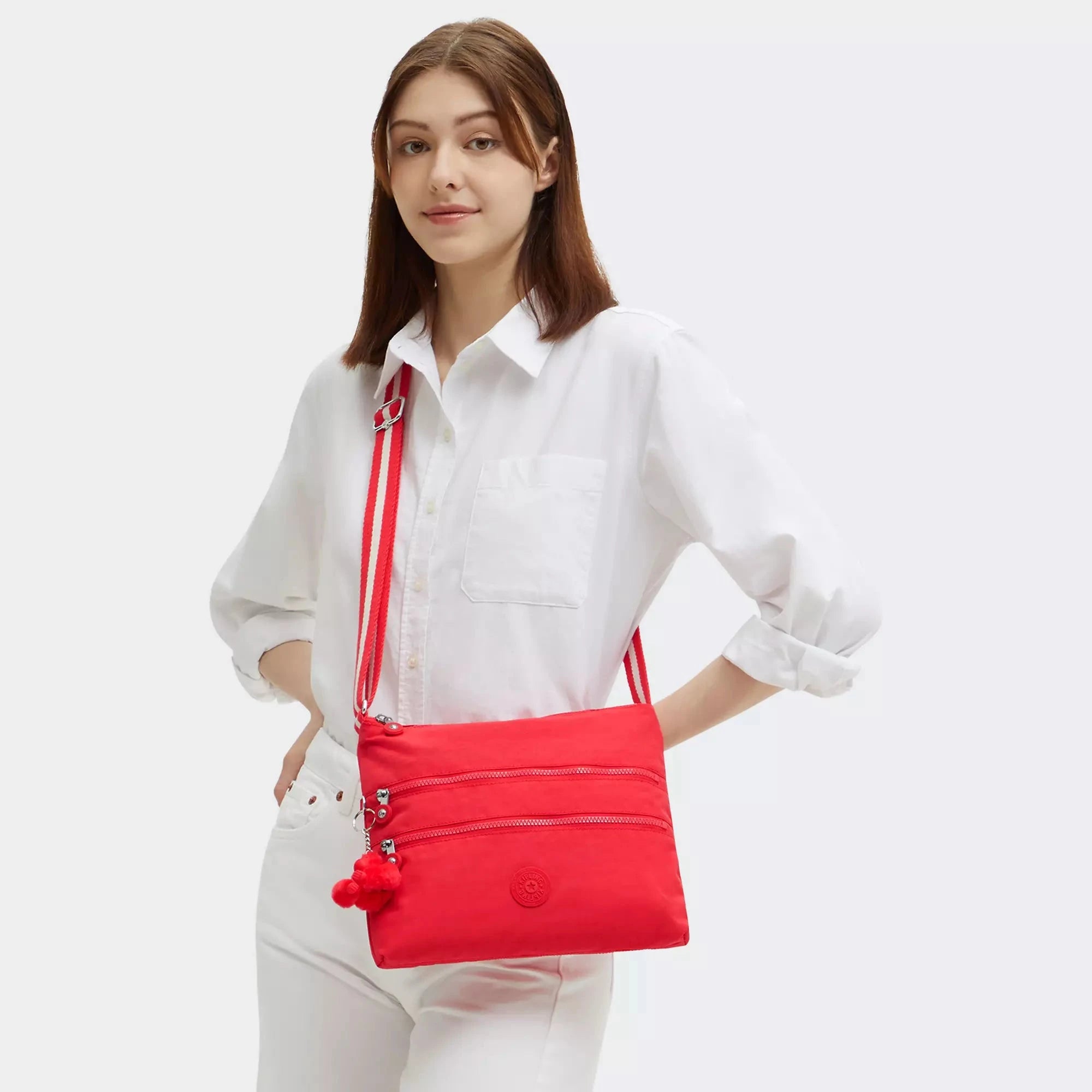 Kipling Alvar Crossbody Bag - Lightweight & Durable Women's Shoulder Bag in Escape Red - Perfect for Travel, Work & Everyday Use