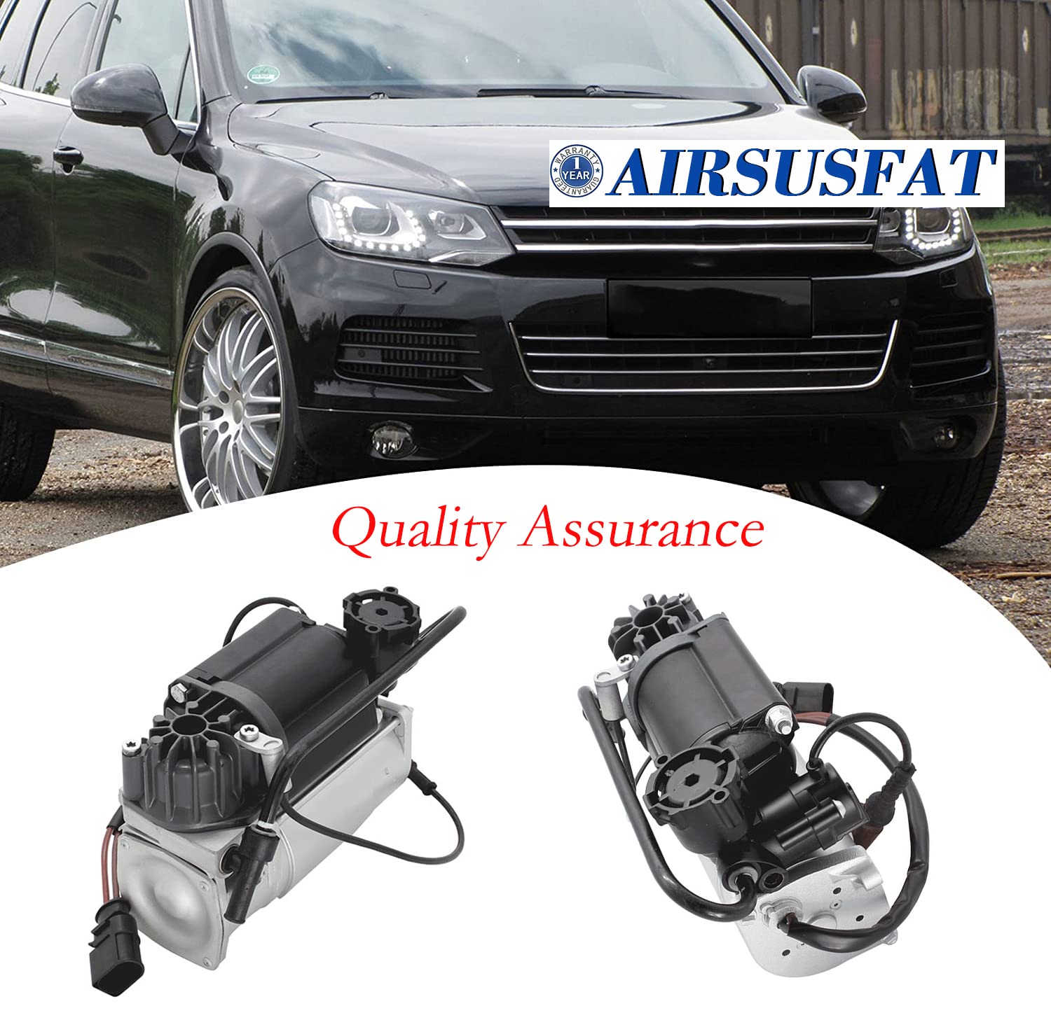 Air Suspension Compressor Pump for VW Phaeton & Bentley Continental GT/GTC - OEM 3D0616005M - Reliable Air Ride System Replacement for Smooth Driving Experience