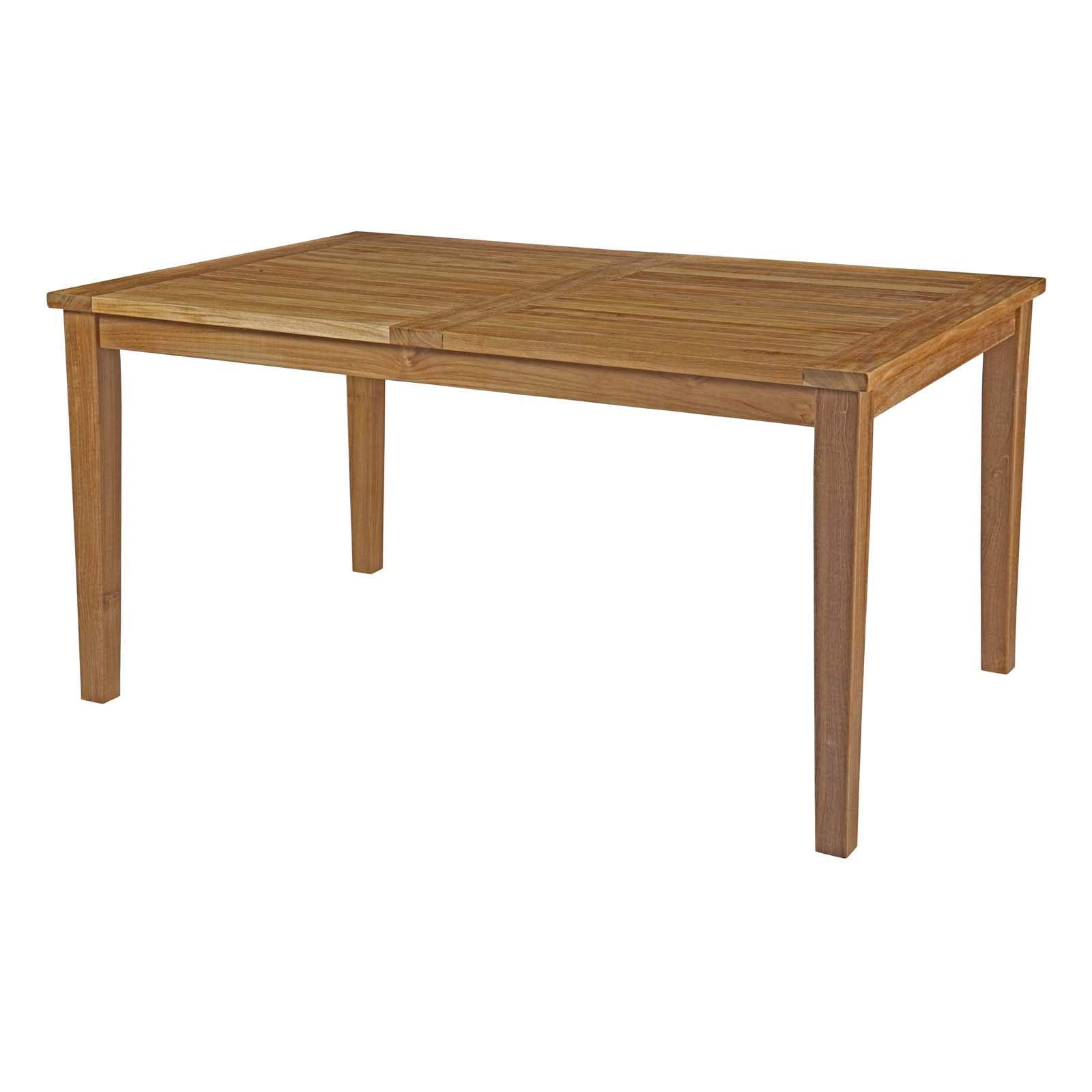 Modern Contemporary Outdoor Patio Dining Set - Wooden Side Chair & Table in White Natural Finish - Perfect for Balcony, Garden, and Backyard Relaxation