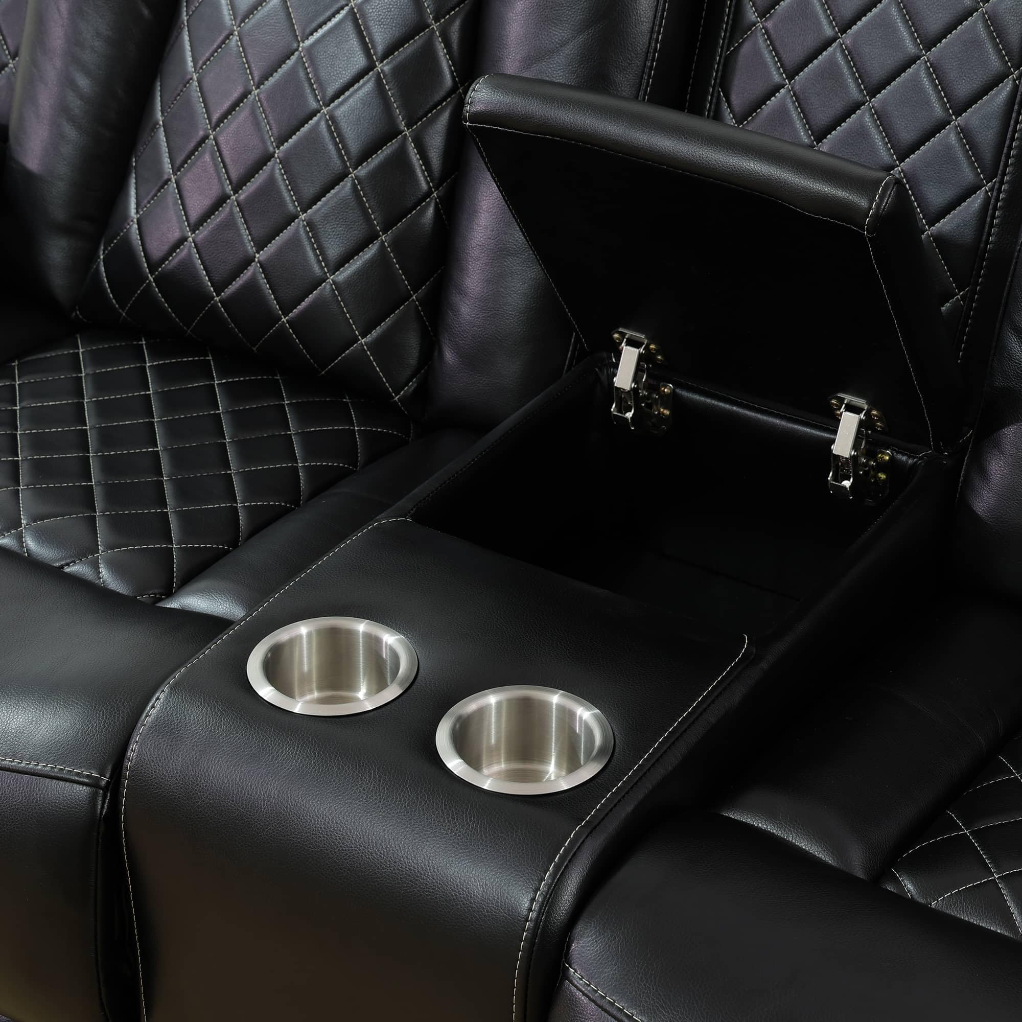 Electric Power Recliner Sofa Set with LED Lights - Modern Living Room Furniture for Home, Dorm, Guest House & Airbnb | Perfect for Relaxing, Movie Nights & Small Spaces