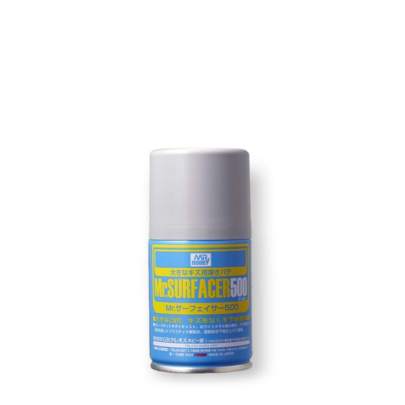 Mr. Surfacer Spray Gray 500 - High-Quality Surface Primer for Scale Models | Perfect for Airbrushing, Miniature Painting & DIY Crafts