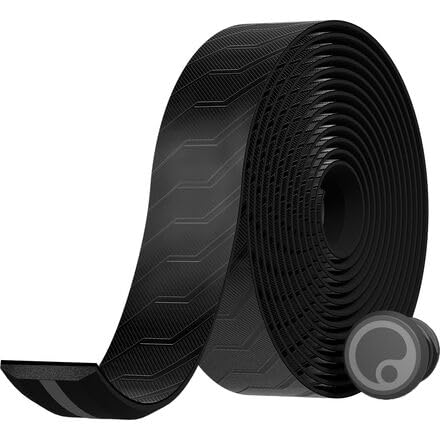 Ergon BT Gravel Handlebar Tape - Premium Black Bicycle Grip Tape for Road & Gravel Bikes - Comfortable, Non-Slip Cycling Handlebar Wrap for Long Rides & Adventure Cycling