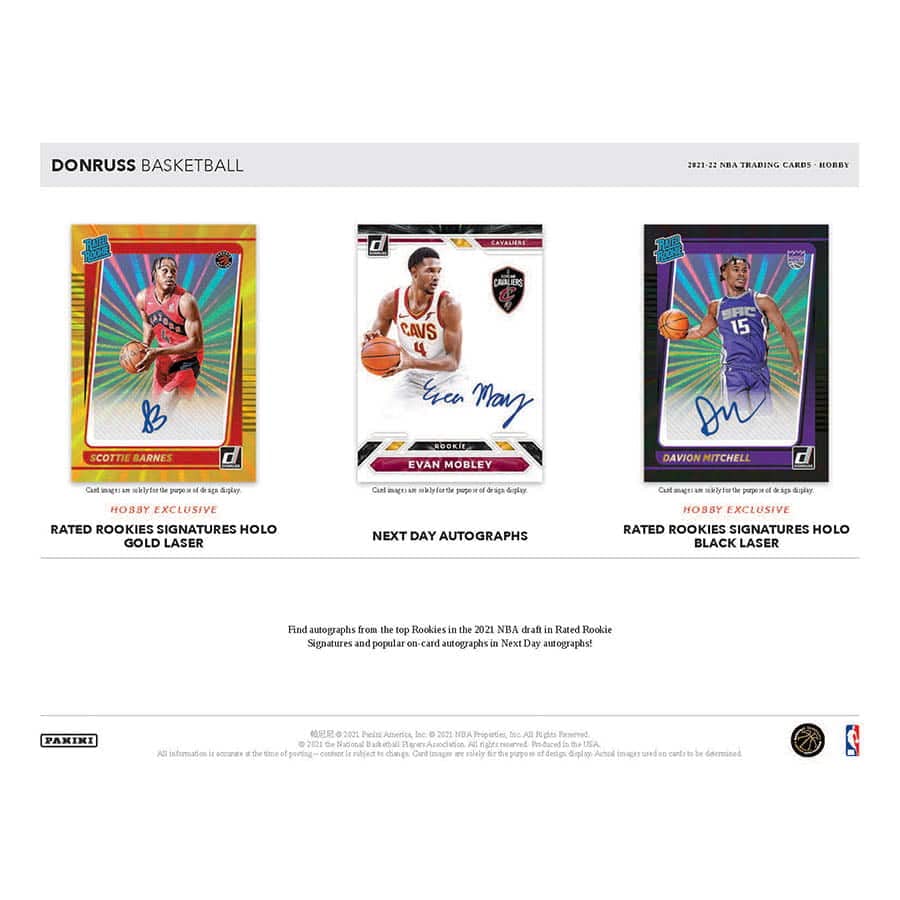 2021-22 Panini Donruss Basketball Hobby Box - 10 Packs of NBA Trading Cards for Collectors & Investors | Perfect for Sports Memorabilia Collections & Fantasy Basketball Fans