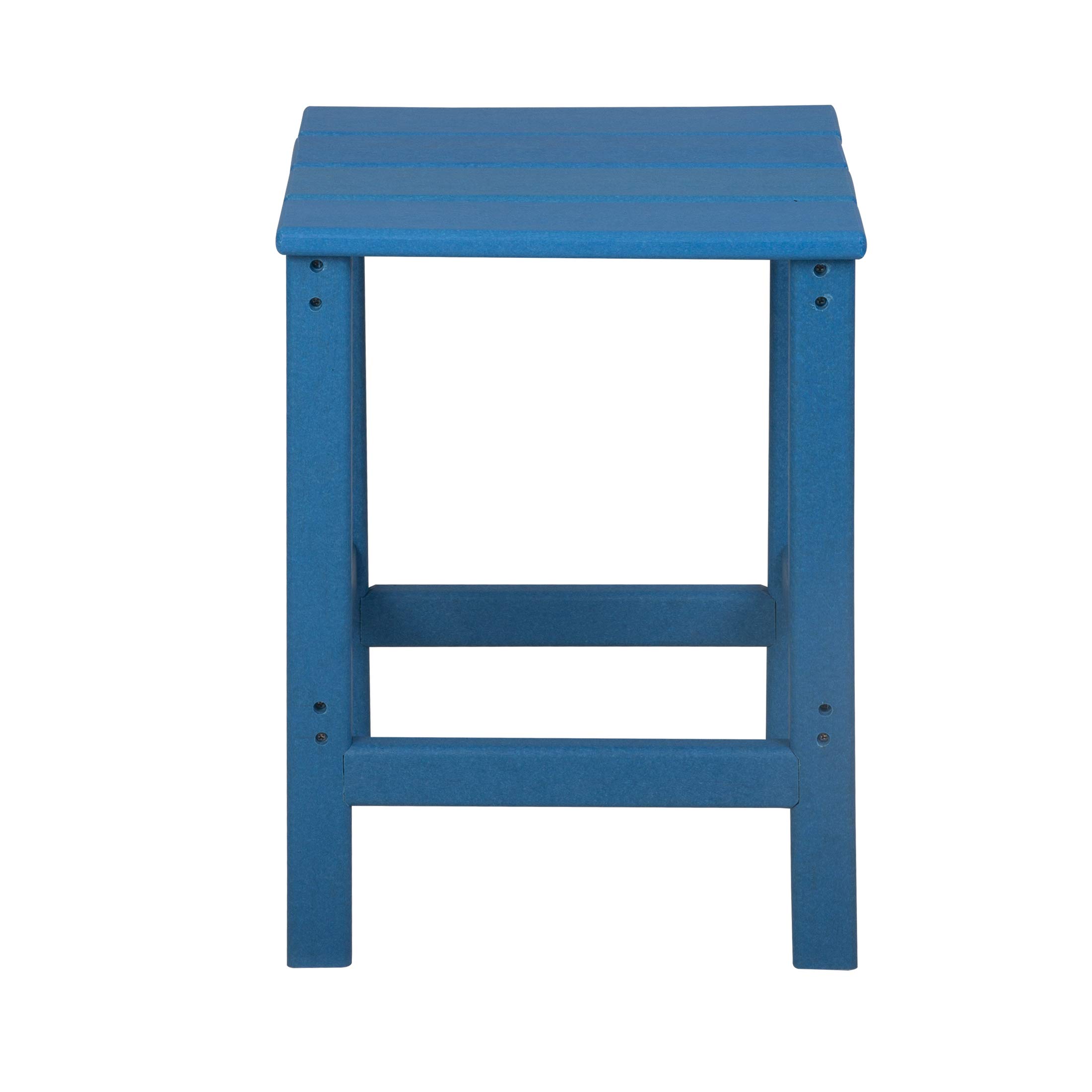 WO Home Furniture 5-Piece HDPE Adirondack Chair Set with Ottoman & Side Table - Durable Outdoor Patio Furniture for Backyard, Garden, Porch & Bonfire Gatherings (Pacific Blue) - Perfect for Relaxing, Entertaining & Outdoor Dining