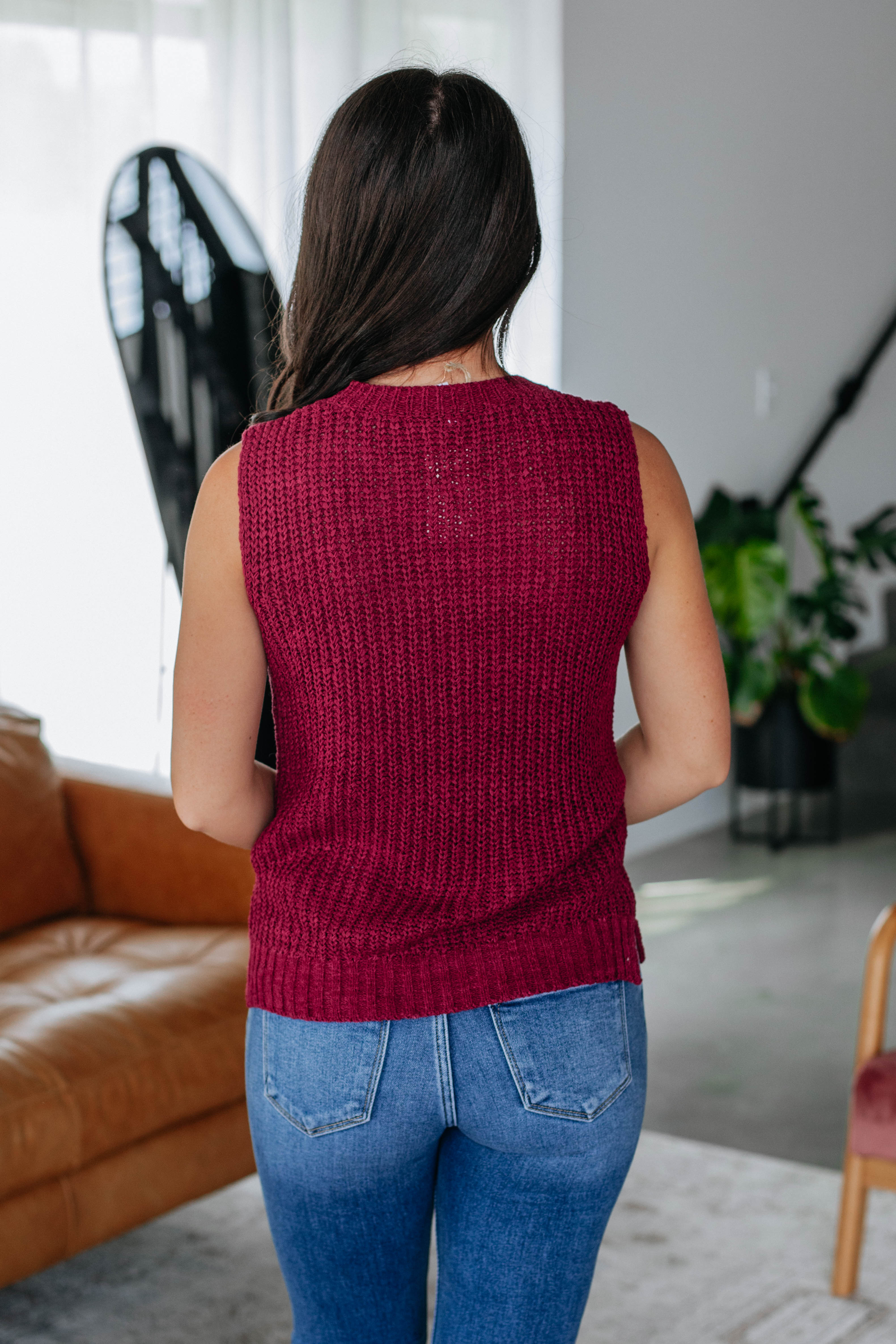 Hanlen Knit Tank Top for Women - Soft Stretchy Plum V-Neck Camisole | Perfect for Layering, Summer Outfits, and Casual Wear