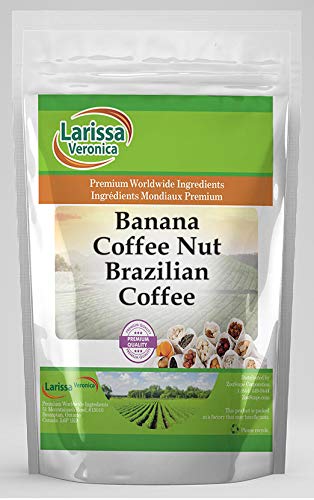 Premium Brazilian Banana Nut Flavored Whole Coffee Beans - Gourmet, Naturally Flavored, 8 oz (2 Pack) - Perfect for Breakfast, Office & Gift Giving