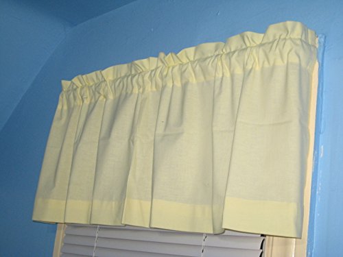 Handmade Yellow Cotton Valance for Kitchen & Living Room Windows