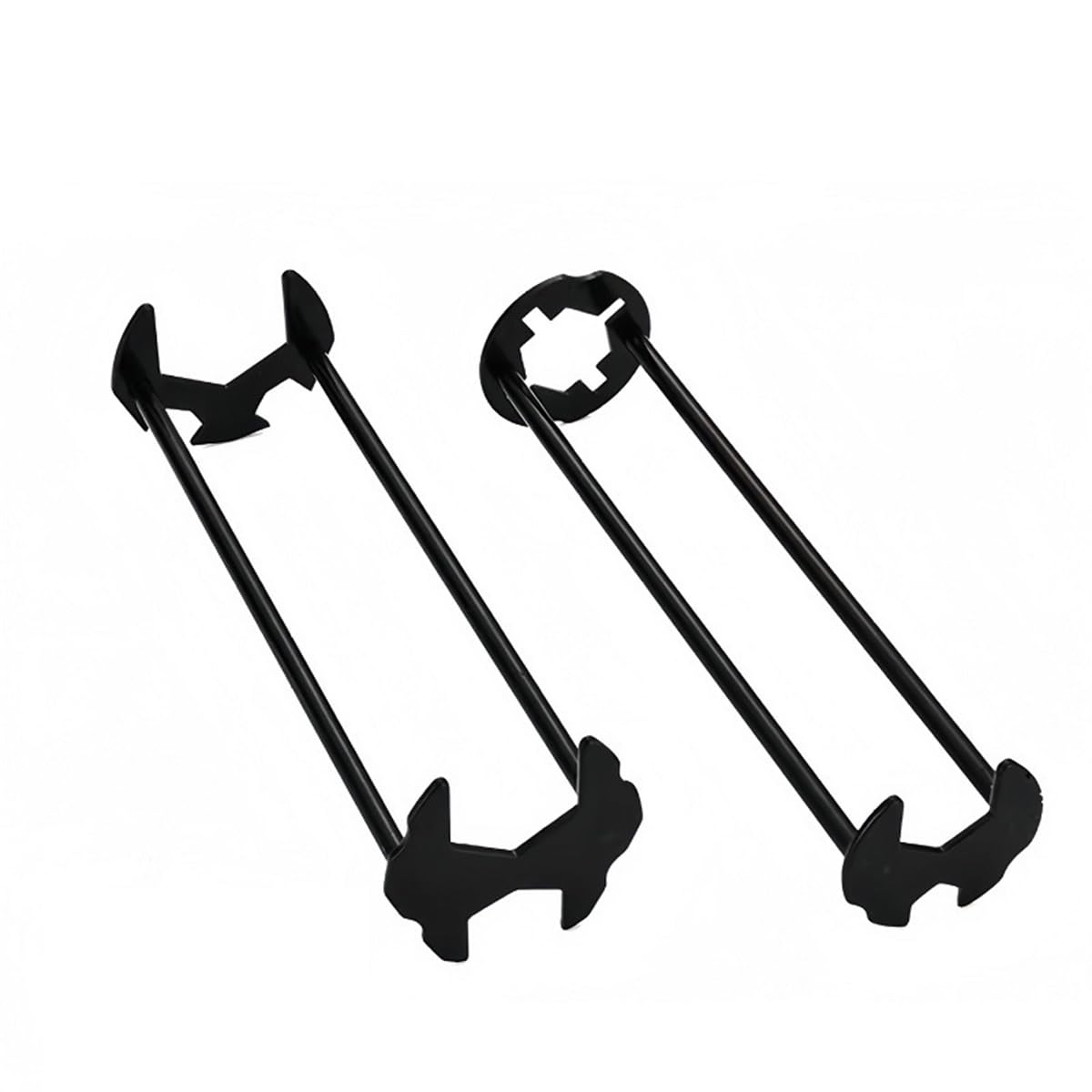 2Pcs Multifunctional Basin Wrench Set - 7 Sizes Universal Under Sink Plumber's Wrench with Four-Jaw Hex Design - Perfect for Faucet Installation & Repair in Kitchen, Bathroom & Home Plumbing Projects