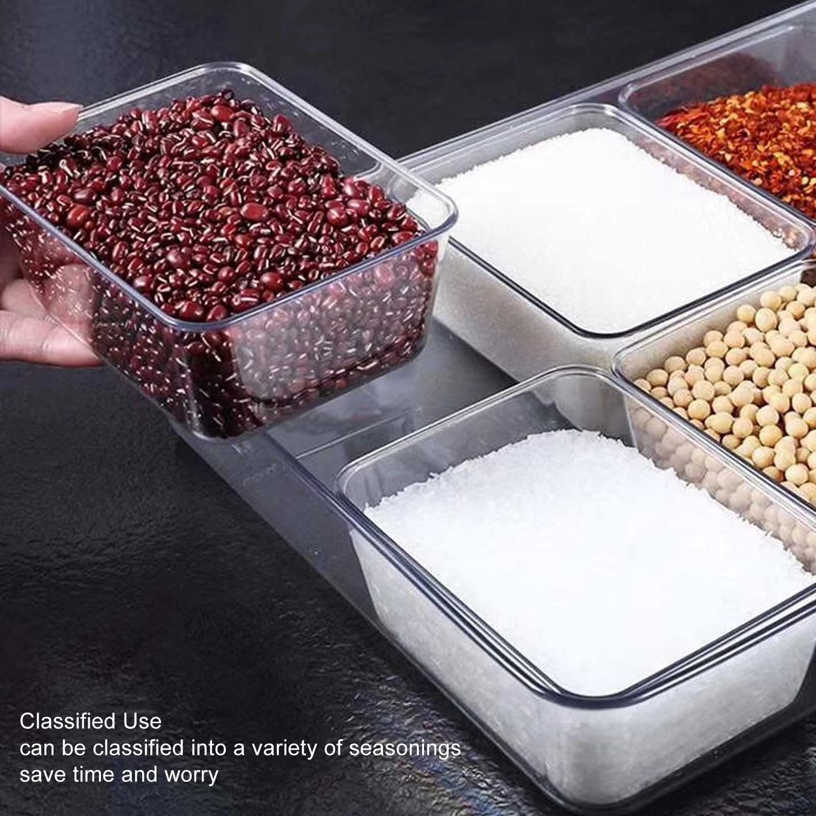 Premium Spice Organizer with 8 Grids - Large Capacity, Non-Slip, Cold Resistant & Easy to Clean Spice Rack for Kitchen Countertop, Pantry, or Cabinet Storage